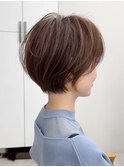 ショート/オリーブカラー/髪質改善/白髪ぼかし/小顔