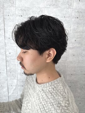 アッシュ 下丸子店(Ash) フェザーパーマメンズパーマセンターパートメンズヘア
