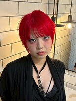 ベレーザ 渋谷(BELEZA)&nbsp;18686ハンサムショートウルフワインレッド顔回りレイヤーボブ