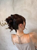 ミュウ(Miiiu)&nbsp;編み込みアップスタイルヘアセットヘアアレンジブライダルヘア