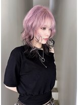 サイ(sai) ホワイトグレージュ/レイヤーカット/チェリーブラウン