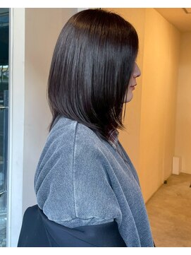 ロッカヘアエジェ(ROCCA hair eje.) ダークアッシュ艶髪ミディアムレイヤー