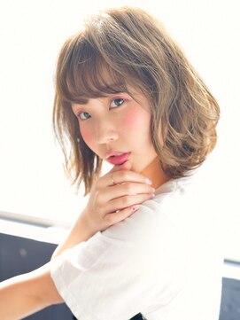 ネオリーブアオバ 高田馬場店(Neolive aoba) 【高田馬場/aoba】ラフなカールスタイル　× 透け感カラー