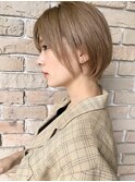 【mee.】ハセガワヒトシ 長めショート☆ベージュ☆表参道