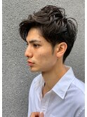 アップバングナチュラルツーブロック