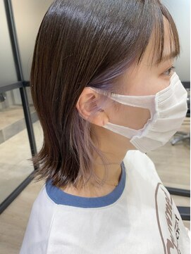 グーフィートーキョー 銀座(Goofy Tokyo) 【GoofyTokyo銀座】ボブ×インナーカラー［アイスラベンダー］