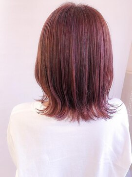 バブ バイネオリーブ(Bab by neolive) 切りっぱなしロブ×ピンクカラー