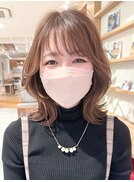 大人可愛い20代30代40代小顔ウルフレイヤーボブ丸みショートボブ