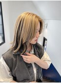 外ハネレイヤー　ボブレイヤー　リバースハイトーンカラー