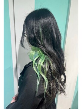 マティーナ ヘアー 池袋(Matina hair) 【ライムグリーンインナーカラー】20代30代40代50代