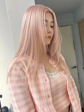 ソル オモテサンドウ 表参道 青山(SOL . OMOTESANDO) ダブルカラーピンクベージュカラー裾カラーケアブリーチレイヤー