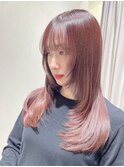 [野中瞳]くすみピンク/ニュアンスカラー/韓国風