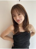 大人かわいい小顔くびレイヤーまろベージュ小顔顔まわりレイヤー