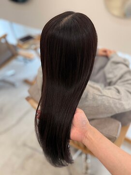 ピピバイヨーク(pipi, by yoke.) 艶髪ダークブラウン/髪質改善ケアカラー/ストレート