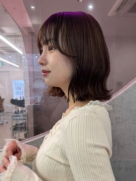 ロンドワン 三宮元町(Lond one) ボブ/切りっぱなしボブ/タッセルボブ/ダークグレー/ミニボブ