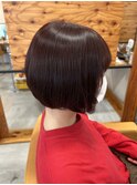 まとまり感のあるショートボブ◎ピンクバイオレット