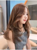 レイヤーカット小顔に見せるヘア/韓国ヘア/髪質改善/福岡/天神