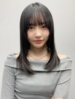 エトラ 渋谷店(etora) 小顔 前髪 レイヤーカット くびれヘア アプリコットオレンジ"