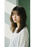 越谷20代柔らか質感ココアブラウンロング×レイヤーロングヘアー
