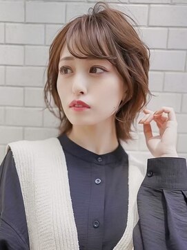 ギークス(GEEKS) 【GEEKS渋谷】ネオウルフ/レイヤーボブ/艶ブラウン/冬ヘア/小顔