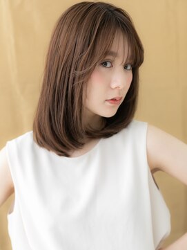 カバーヘア ブリス 戸田公園西口店(COVER HAIR bliss) シースルー前髪ダークブラウンミディアムレイヤーX戸田公園30代