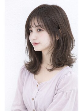 ヘアーディープ(hair deep) 耳かけレイヤー×シアーベージュ