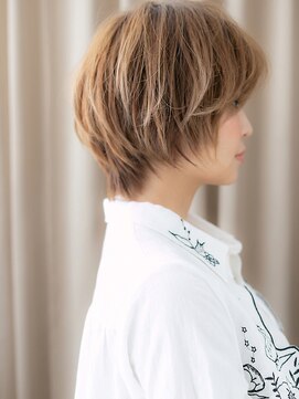 カバーヘア ブリス 上尾西口店(COVER HAIR bliss) ハイライトカラーひし形ハンサムショートマッシュ10代20代W上尾