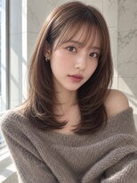 ユーフォリア 銀座(Euphoria)&nbsp;くびれミディアムヘア韓国ヘアレイヤーカット顔まわり銀座20代