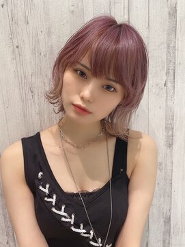 リアイス(Re:ICE) ミニウルフ/くすみブルー/流れるレイヤー/インナーハイライト