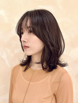 ビュートリアム265(BEAUTRIUM 265) モテ髪ミディアムレイヤー/シースルーバング/グレージュカラー