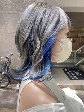 エトラ 渋谷店(etora) イヤリングカラー　ブルージュ　ホワイトシルバー　ミディアム