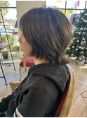 切りっぱなしウルフ/アッシュブラック/20代/30代/40代