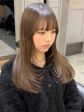 ロンド 表参道店(Lond) レイヤー 顔周りレイヤー 韓国風レイヤカット ベージュカラー