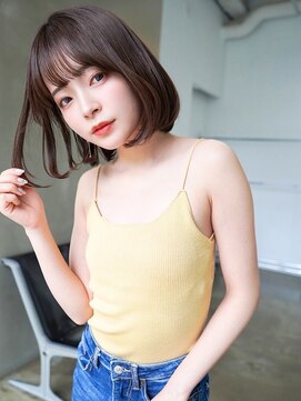 アンジェリカ JR奈良駅前店(ANGELICA) ANGELICA  艶髪アッシュブラック 斜めバンク