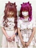 『立体リボン＋ツインテール＋ウェーブ巻き♪』ふたごセット♪