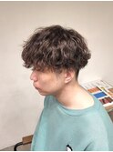 刈り上げショートマッシュ波巻きスパイラルパーマ
