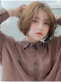 センターパートフレンチカジュアルボブパーマc6越谷20代30代40代