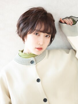 ムクヘアー(muk hair) エアリーショート×モカブラウン