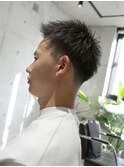 MEN'S/爽やかアップバングショート×フェード/短髪