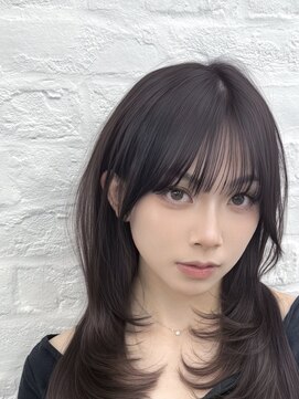 アマトウキョウ アユンチェ(AMA TOKYO×AYUNCHE) 韓国ヘア 透明感カラー 2wayバング レイヤーカット 顔周り