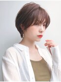 Say.くびれショート丸みショートヘーゼルグレージュ暗めカラー