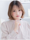 アンブレラカラーくせ毛風小顔プードルボブh4越谷20代30代40代