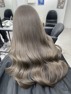 ペレ 渋谷(PELE) 着物ヘア/ダークアッシュ/ミディアムレイヤーカット/渋谷