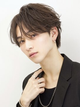 エイド 本店(aid) ニュアンスアップバング毛流れパーマメンズウルフ渋谷