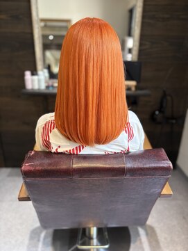 ロウ トウキョウ 八王子店(RAW TOKYO) ブリーチで作るオレンジカラー