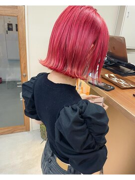 コハク(COHAKU) ピンクオレンジ　ハイトーンカラー　ブリーチ