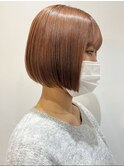 切りっぱなしハイトーン小顔ミニボブ×ワンカールワンレンボブ