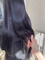 ロカ(roka)&nbsp;地毛風ラベンダーアッシュ　ラベンダーブラック暗髪イメチェン