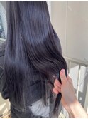 地毛風ラベンダーアッシュ ラベンダーブラック暗髪イメチェン
