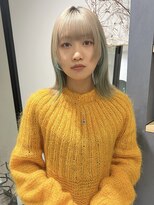 ラミエバイメルト 下北沢(lamie by melt)&nbsp;村上/顔周りレイヤーミルクティーベージュミントグリーン20代